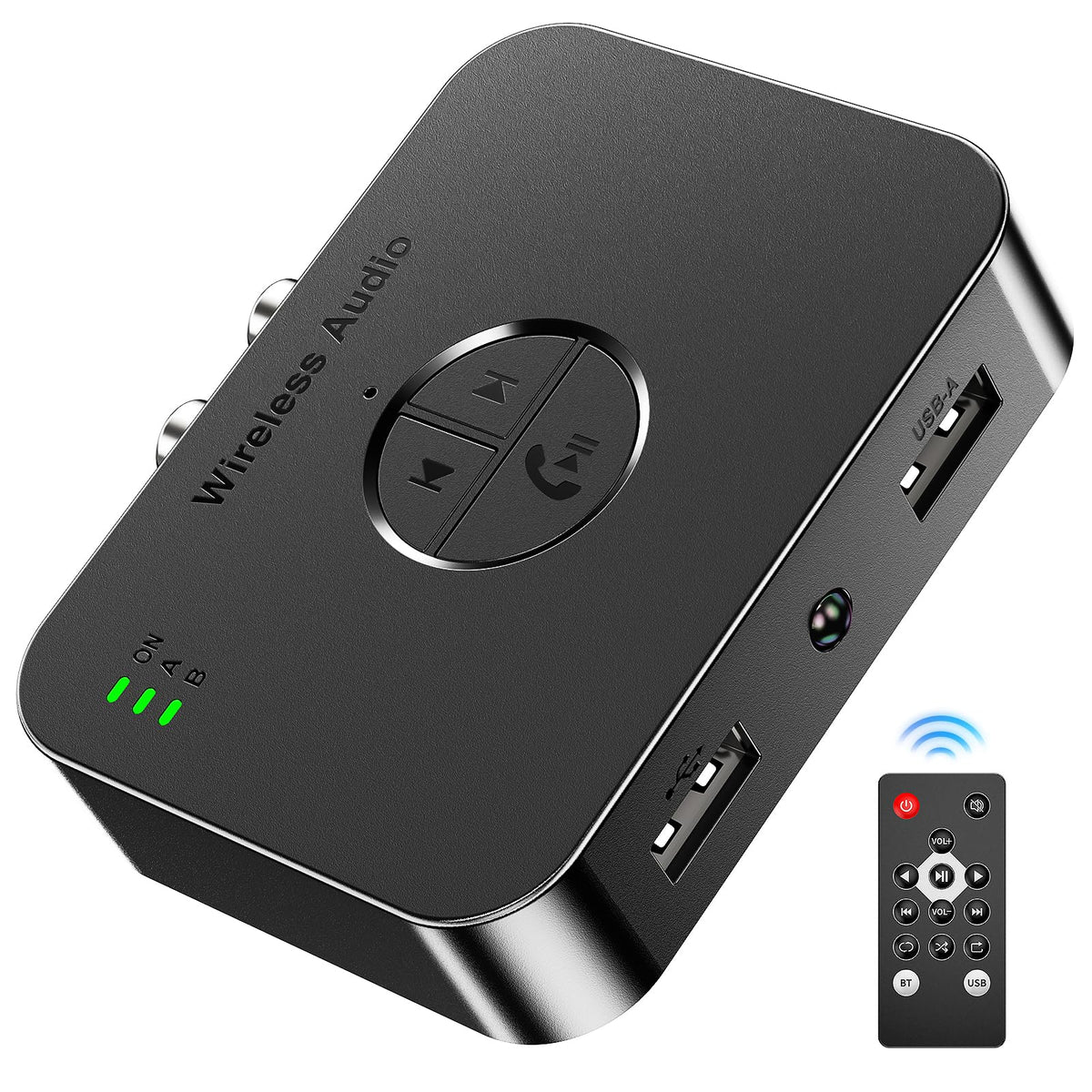MOREGAX M2R front panel showing dual USB ports and clear controls for convenience