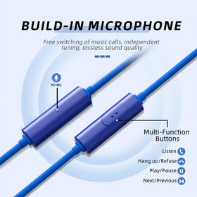 MORMOQUE EP-06 3.5mm gold-plated plug highlights durable, tangle-free connection.