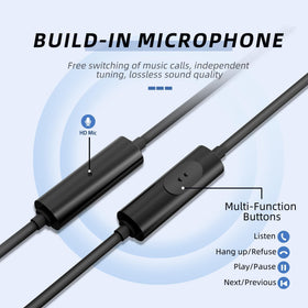 MORMOQUE EP-06 4-9ft cord provides flexible reach for calls and media.
