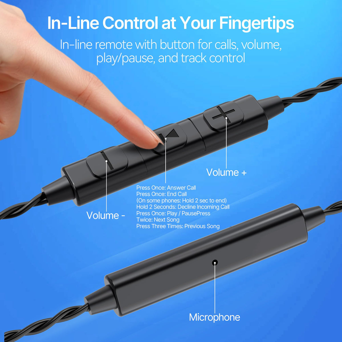 MORMOQUE EP09 4.9 ft cable for flexible placement during use
