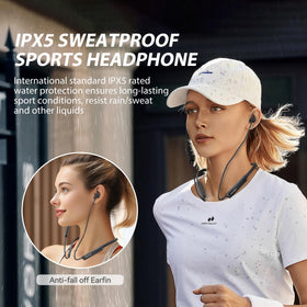 MORMOQUE G5 IPX5 sweatproof design during workouts.