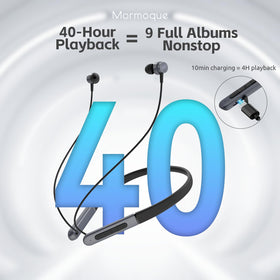 MORMOQUE Ultra-light 43g neckband for secure, comfortable wear during workouts