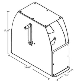 MORryde Reel56 in-use cord spooler tall black demonstrates organized cord handling.