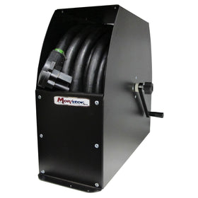 MORryde Reel56 Easy Reel Cord Spooler tall black for neat storage and quick winding.
