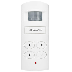 Mosaic Alarm 135dB siren deters intruders in garages.