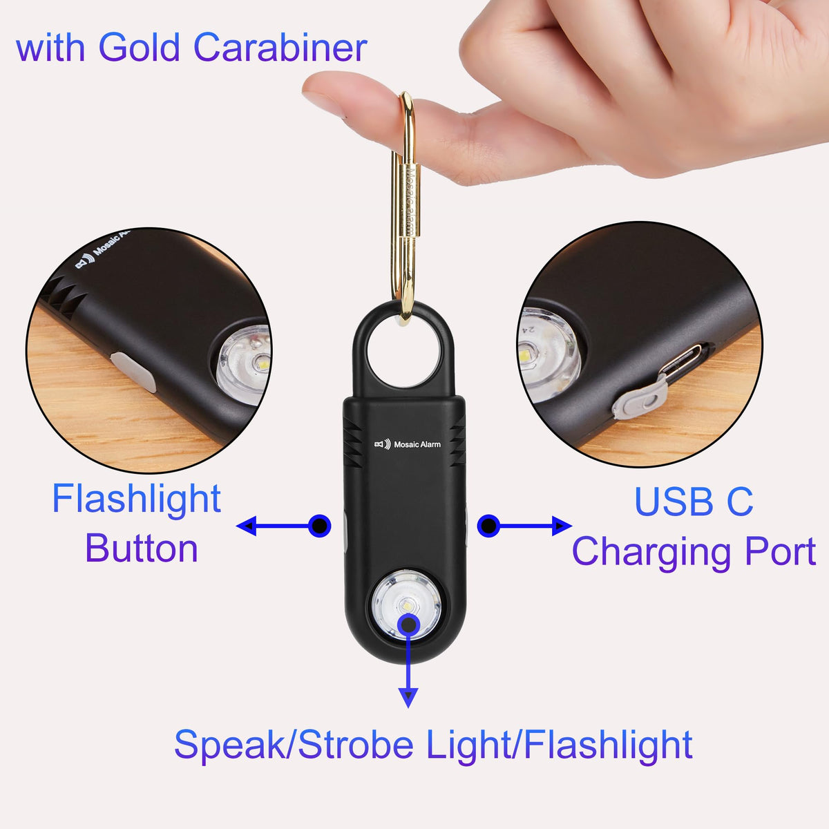 Mosaic Alarm compact emergency device for everyday carry