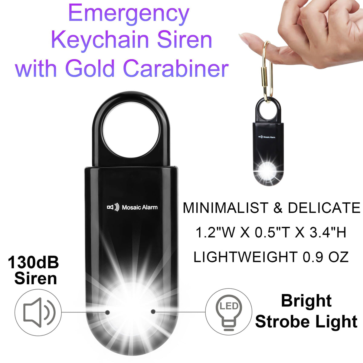 Mosaic Alarm night runner hiking use case with wearable safety features