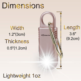 Mosaic Alarm night-walk use in rose gold for safe movement after dark.