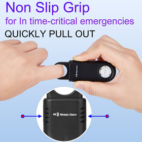 Mosaic Alarm non-slip grip for secure handling in wet conditions