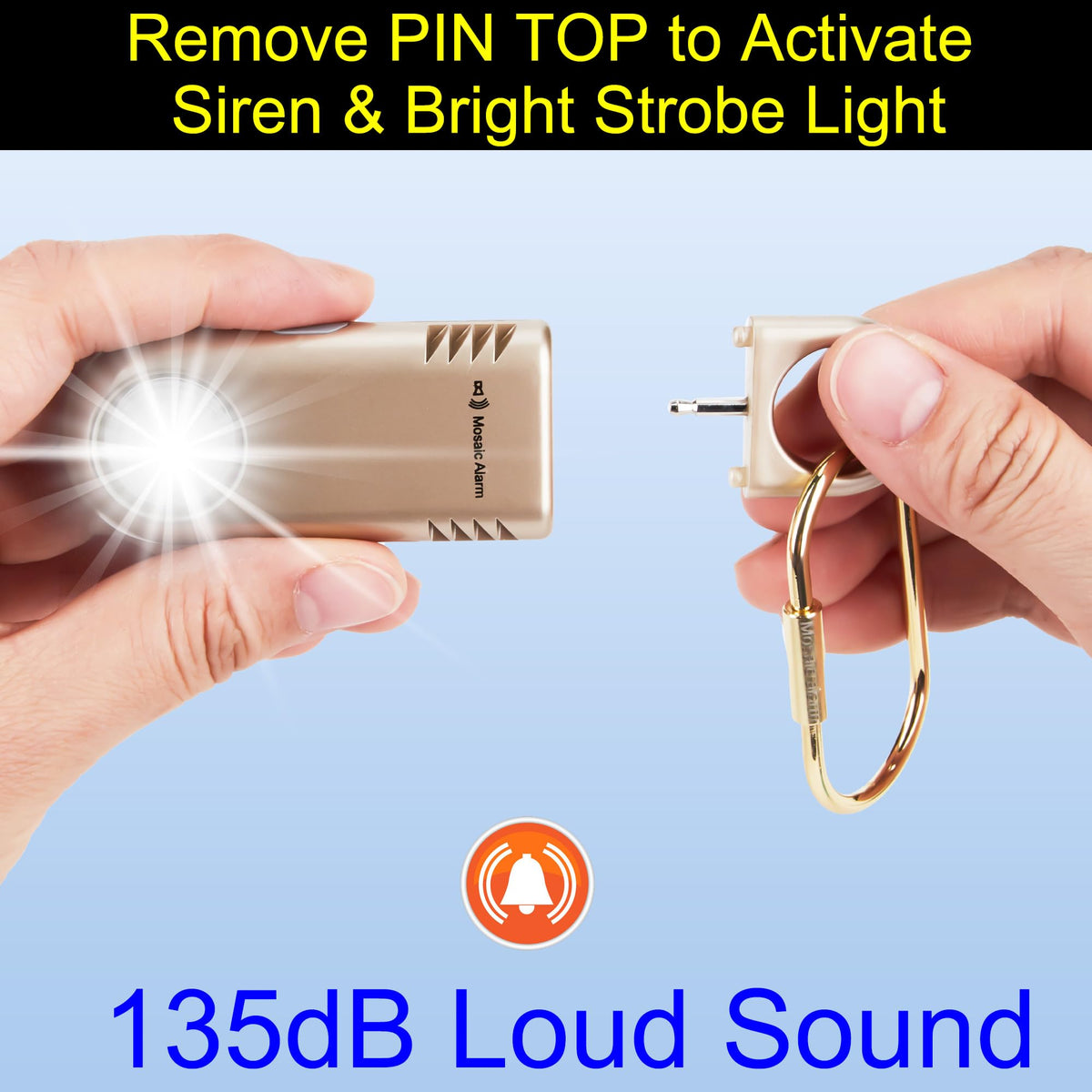Mosaic Alarm top-pin activation for instant start