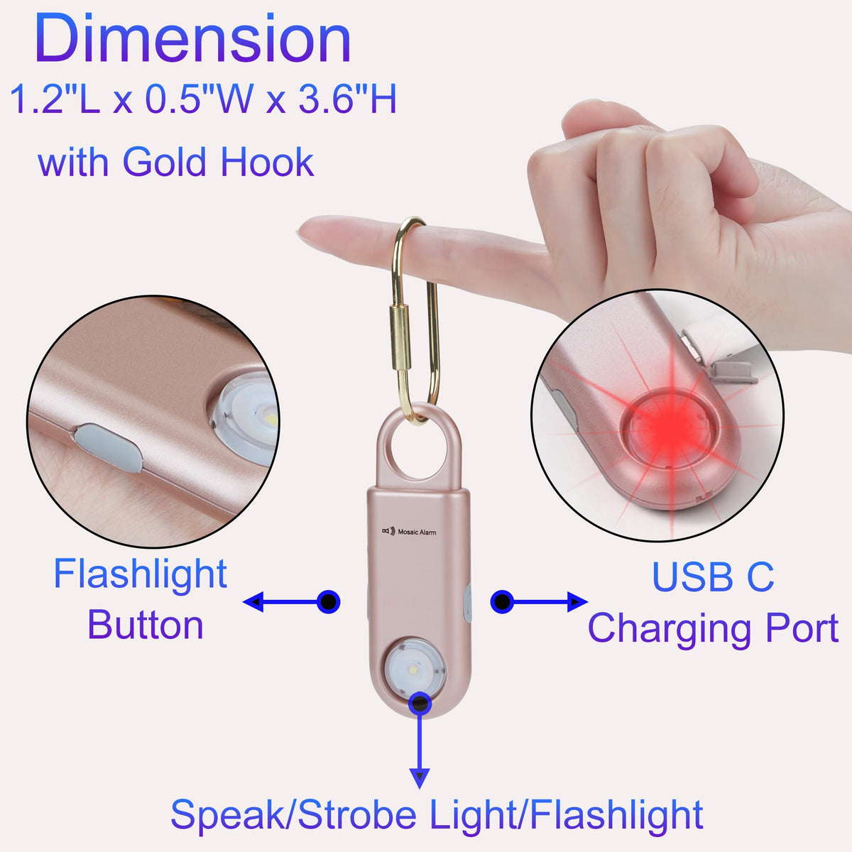 Mosaic Alarm portable safety companion for everyday carry