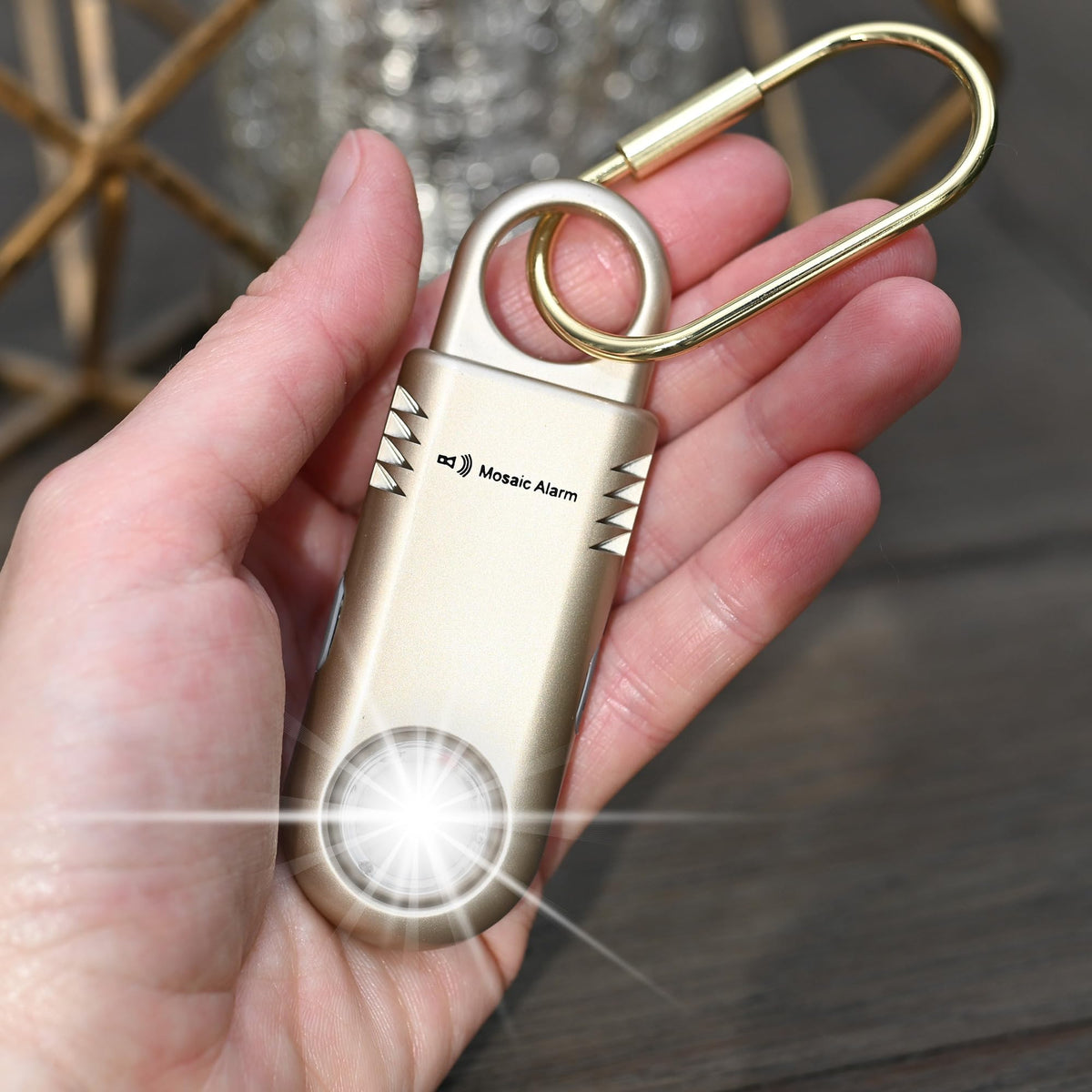 Mosaic Alarm strobe flashlight provides quick night signaling