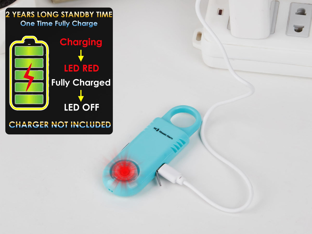 Mosaic Alarm top pin activation for easy emergency alert.