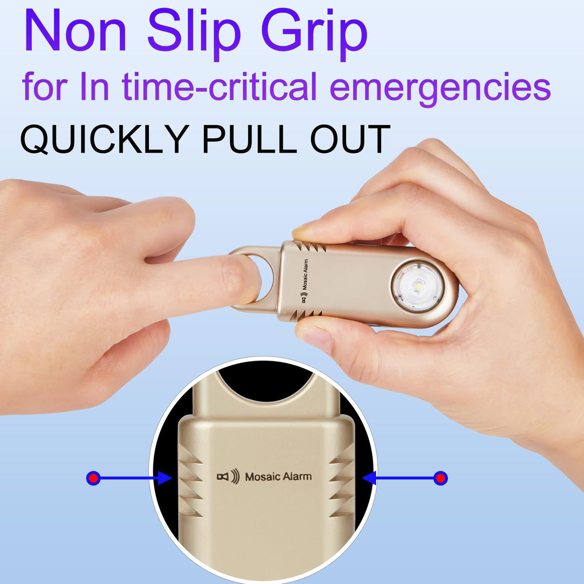 Mosaic Alarm ultra-bright flashlight aids nighttime navigation
