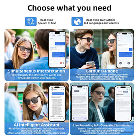Moscrea Smart Glasses long battery life supports all-day use and travel.