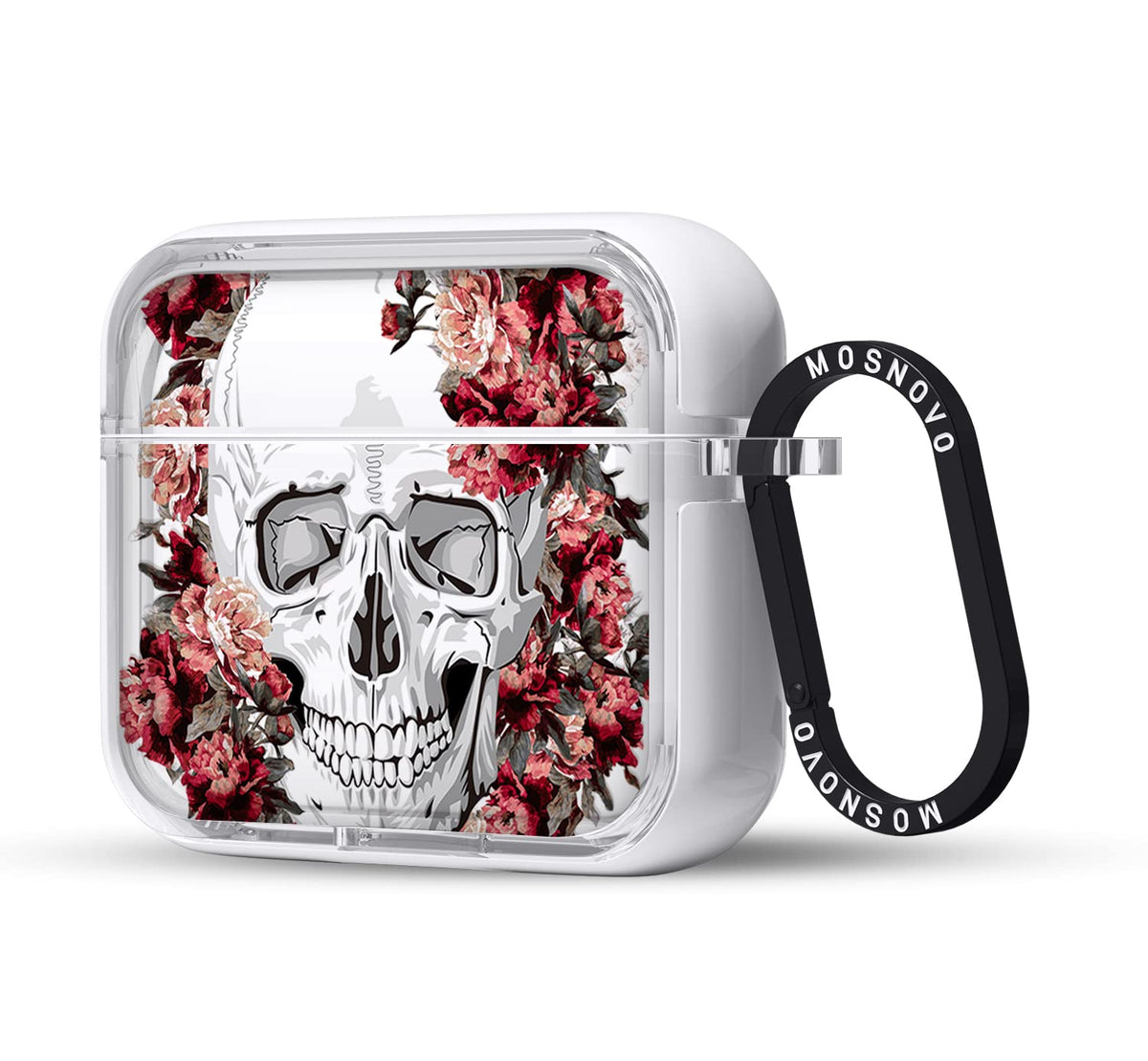 MOSNOVO AirPods 3 case with clear dual-layer design protecting against drops and keeping transparency