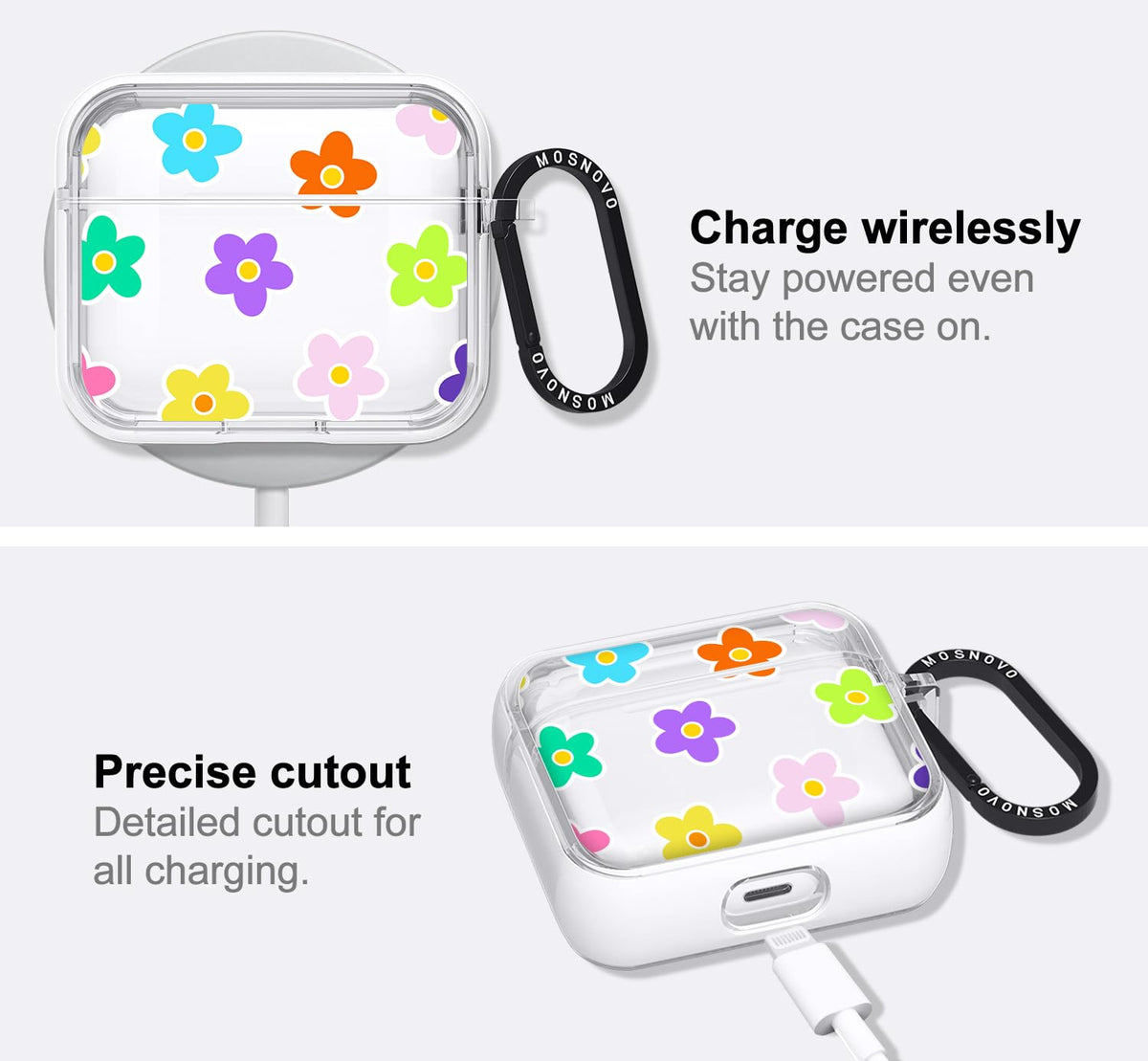 MOSNOVO AirPods 3 case includes removal tool for easy fitting.