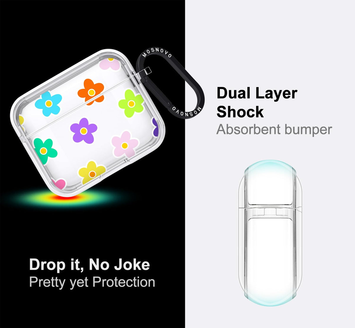 MOSNOVO AirPods 3 yellow-resistant case stays clear and stylish.