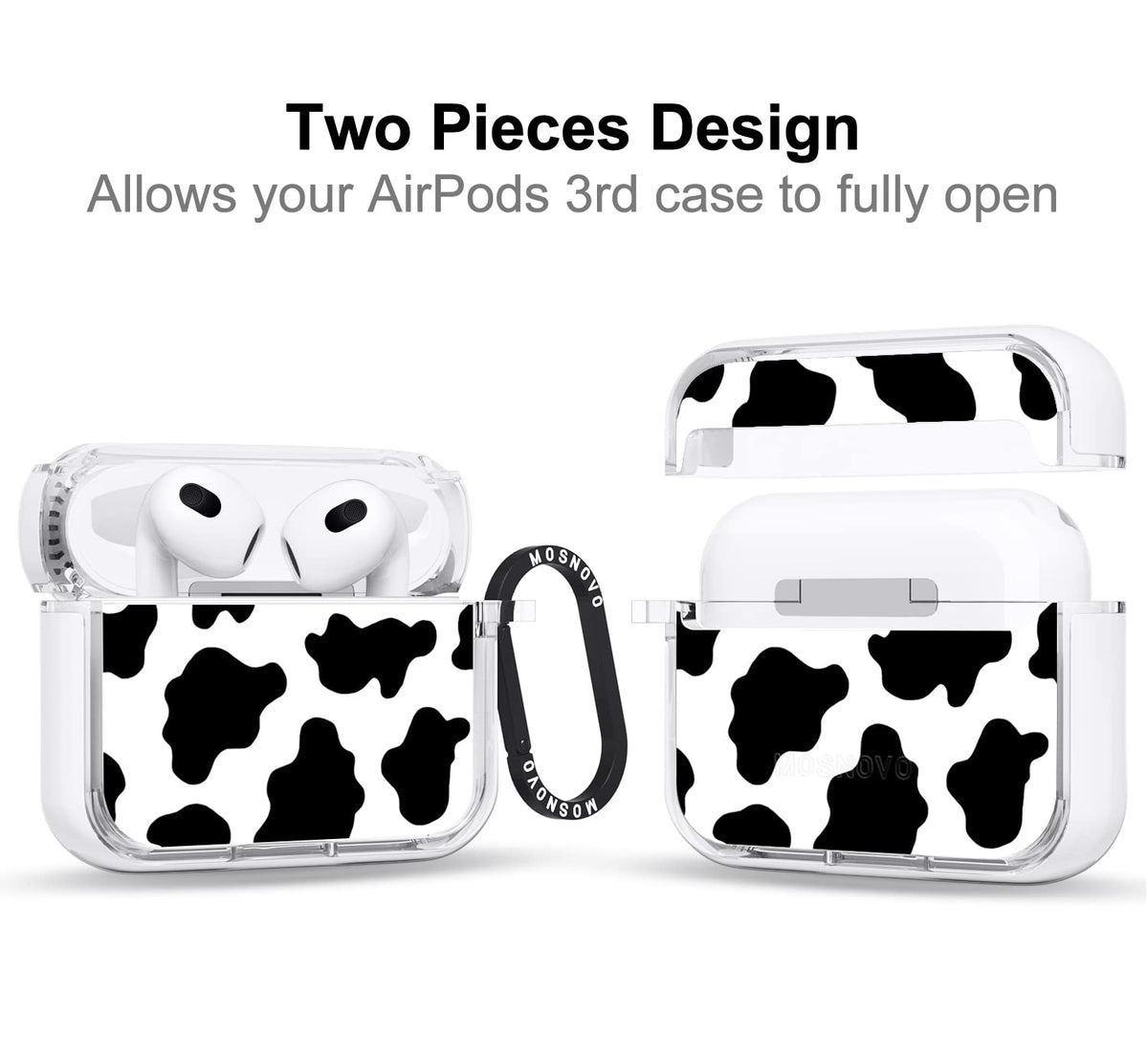 MOSNOVO AirPods 3rd Gen dual-layer shockproof design for rugged protection.