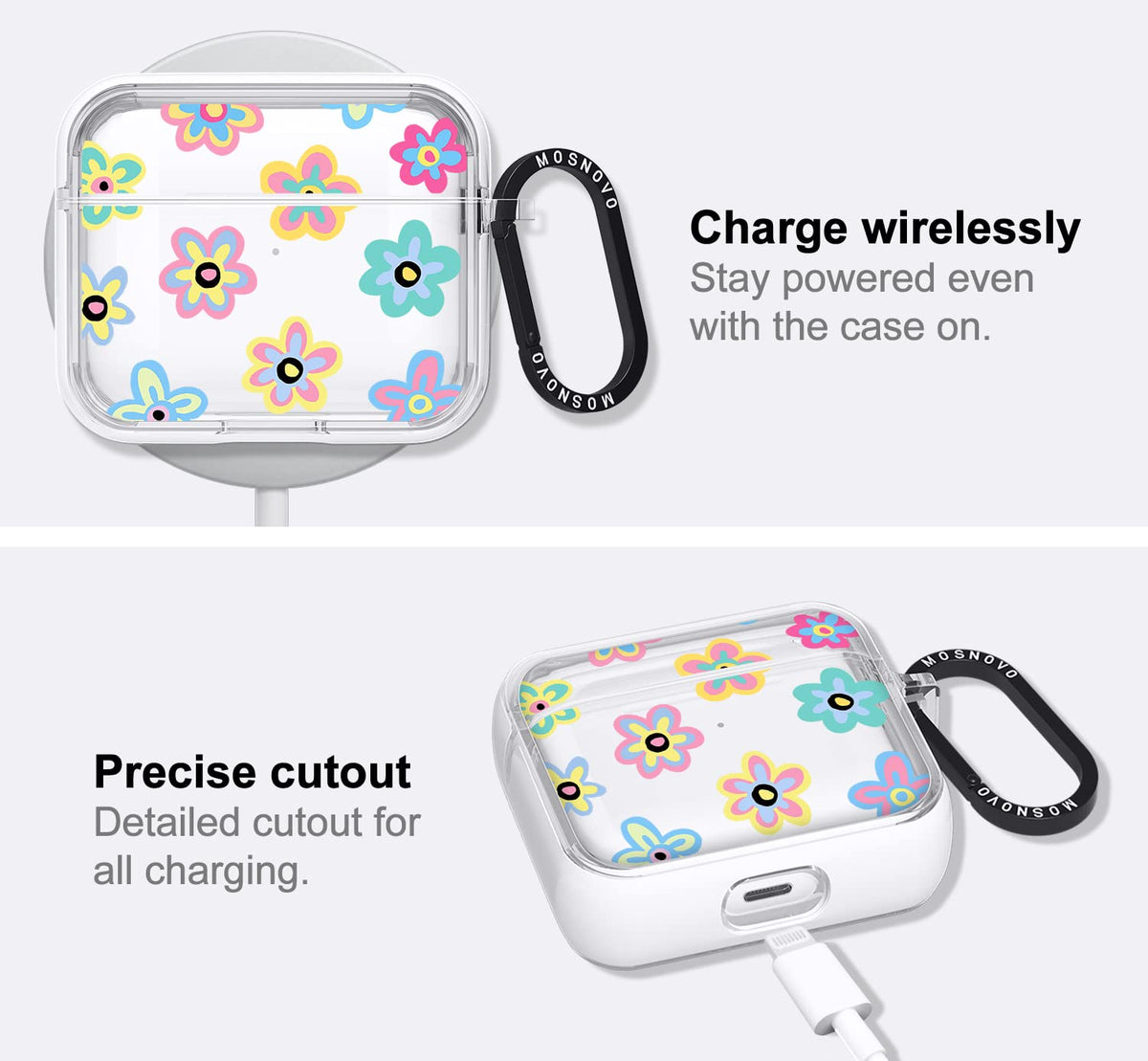 MOSNOVO AirPods 3rd Gen case removal tool included for easy fitting.