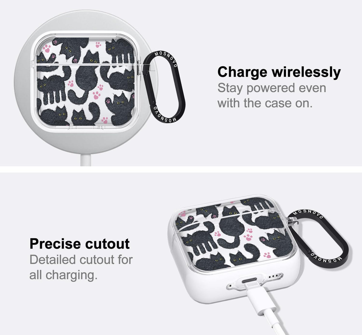 MOSNOVO AirPods 4 case in a chic protective shell with complete package.