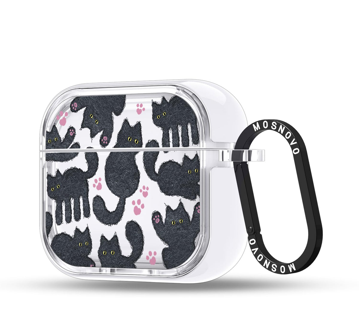 MOSNOVO AirPods 4 case with clear dual-layer protection for everyday use.