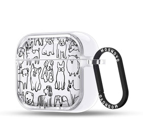MOSNOVO AirPods 4 case, front view, clear protection with a secure metal ring.