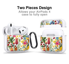 MOSNOVO AirPods 4 case featuring a luxe metal ring for easy access