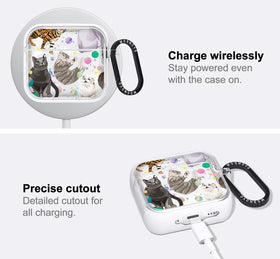 Wireless charging compatible AirPods 4 case with no removal.