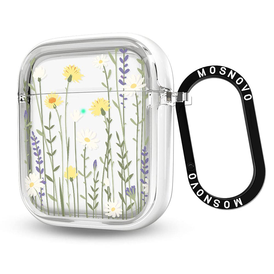 MOSNOVO AirPods Case Clear Dual-Layer protecting AirPods while showing the original design