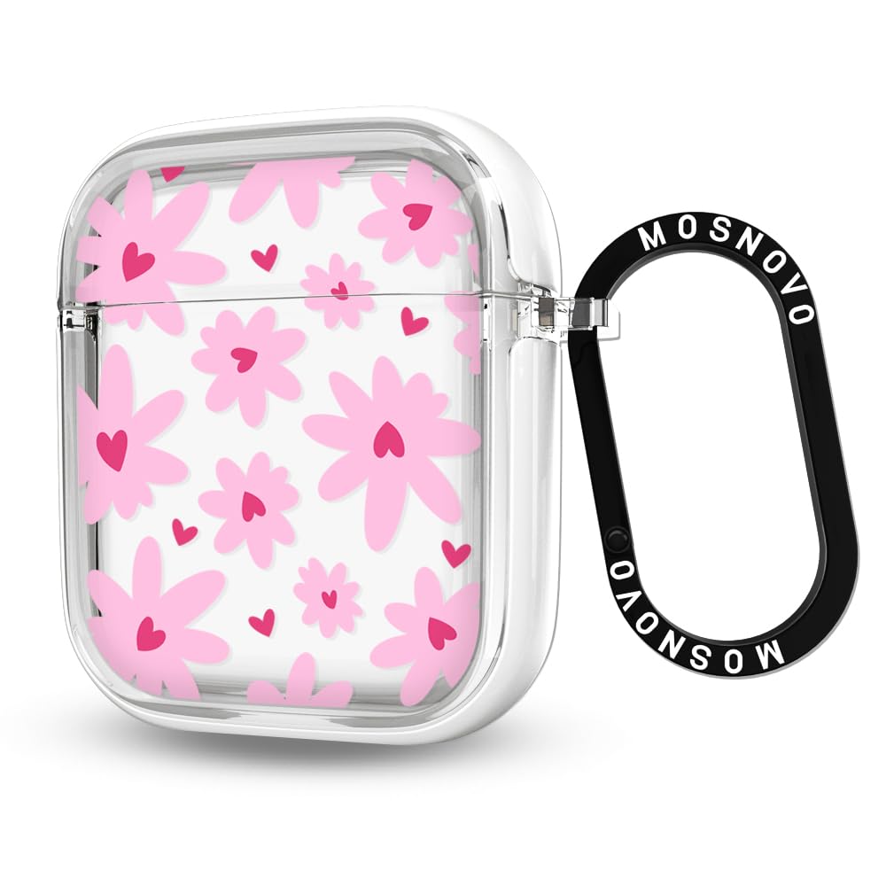 MOSNOVO AirPods Case clear front view protecting AirPods 1 & 2.