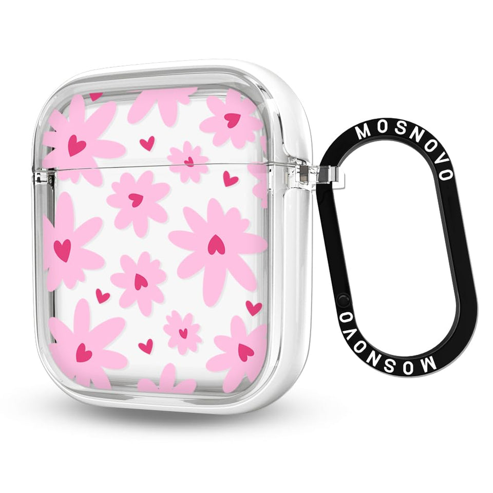 MOSNOVO AirPods Case clear front view protecting AirPods 1 & 2.