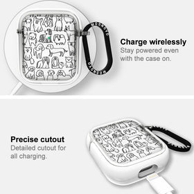 MOSNOVO AirPods Case Doodle Dog complete package includes removal tool