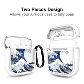 MOSNOVO AirPods Case Great Wave side view highlighting easy access grip