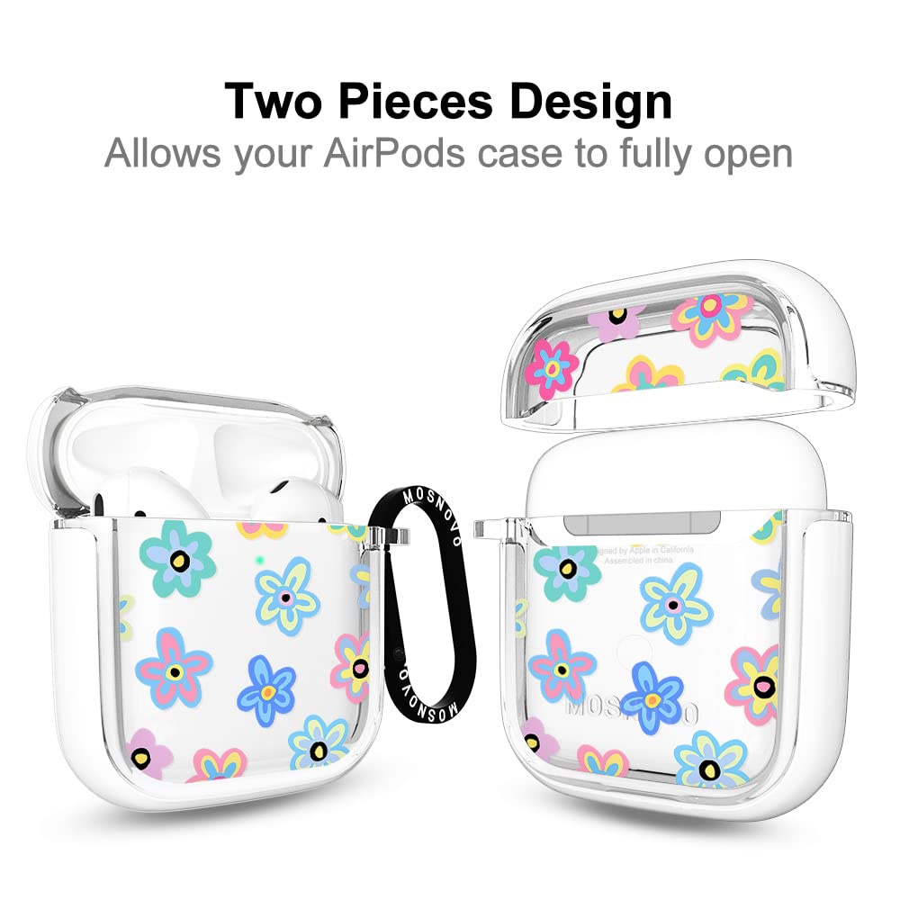 MOSNOVO AirPods case with luxe metal ring for easy access.