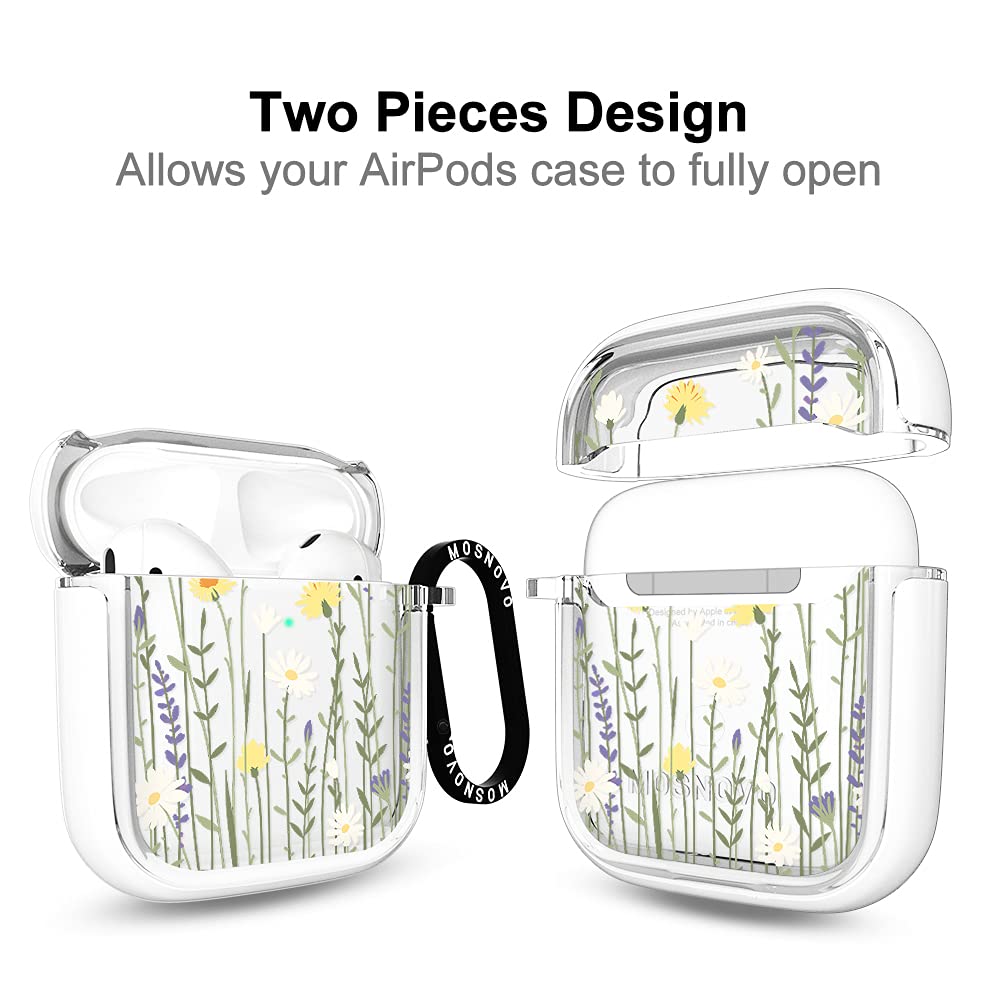 MOSNOVO AirPods Case with Metal Ring Access keeps your case easy to grab