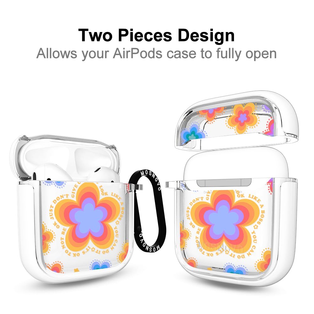 MOSNOVO AirPods case features a luxe metal ring for quick access.