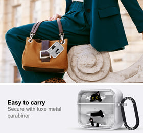 MOSNOVO AirPods case with luxe metal ring for easy access