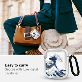 MOSNOVO AirPods Case Luxe Metal Ring for quick access and carry