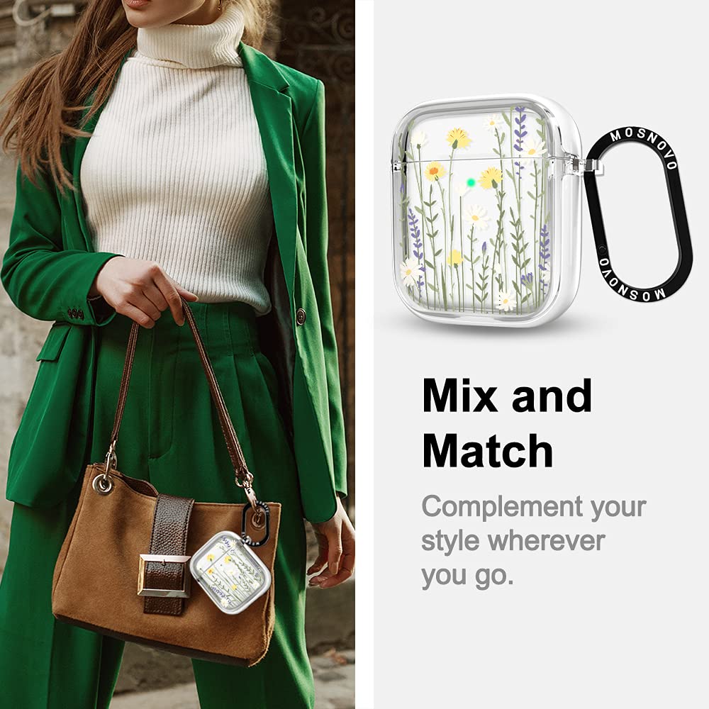 MOSNOVO AirPods Case Pack Includes Luxe Ring and protective cover for accessories