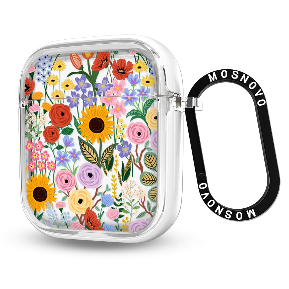 MOSNOVO AirPods Gen1-Gen2 case in clear finish for stylish daily protection.