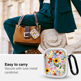 MOSNOVO AirPods case with luxe metal ring attached for quick access.