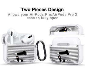 MOSNOVO AirPods Pro 2 case in clear dual-layer design for protection