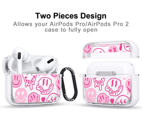 MOSNOVO AirPods Pro 2 case with luxe metal ring for easy access.