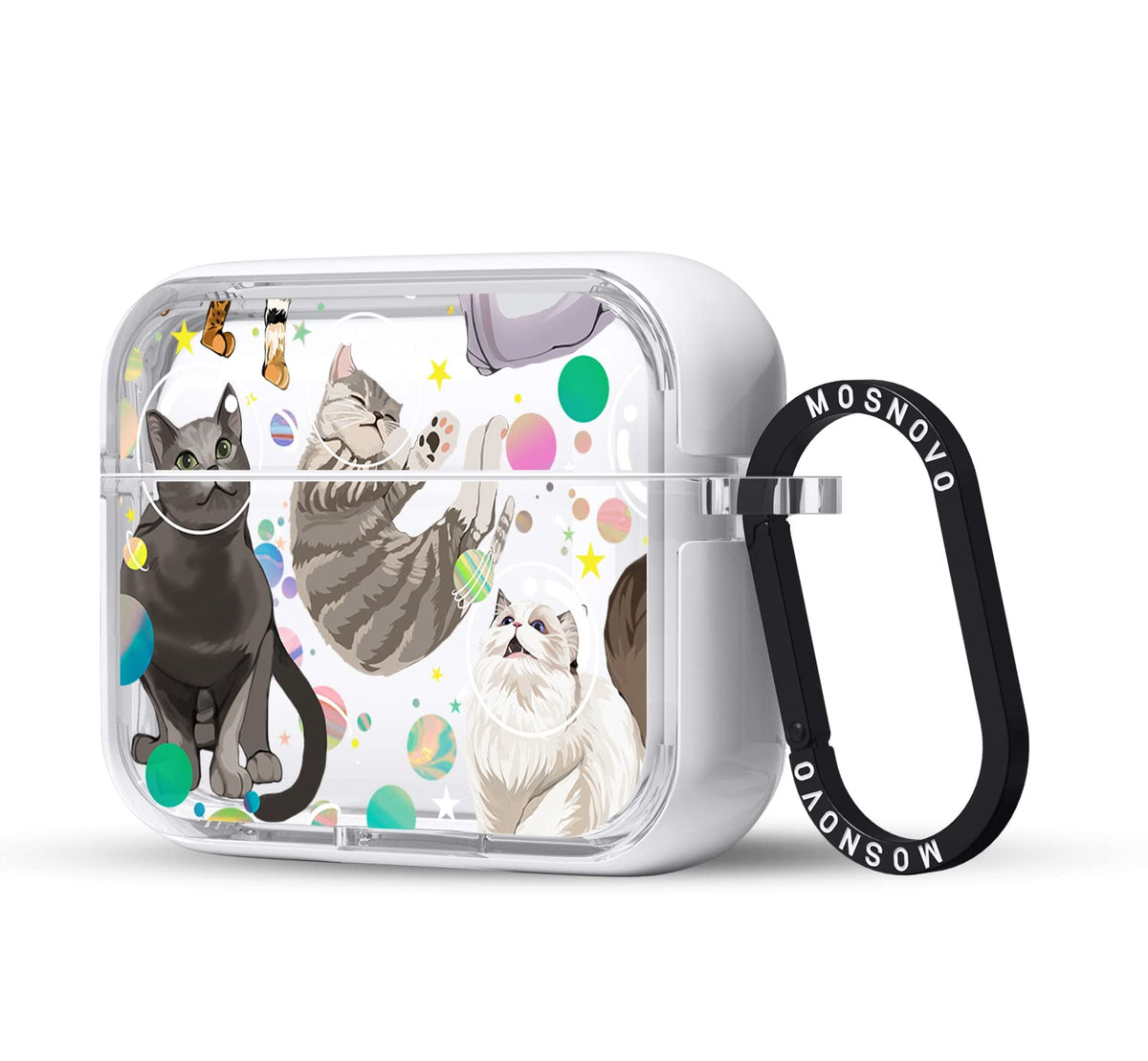 MOSNOVO AirPods Pro 2 clear case with dual-layer protection for daily use.