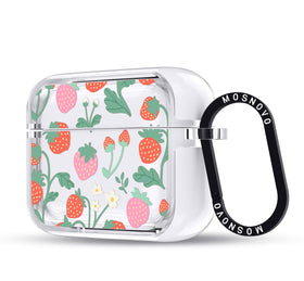 MOSNOVO front view showing clear Strawberry Garden case and protection benefit
