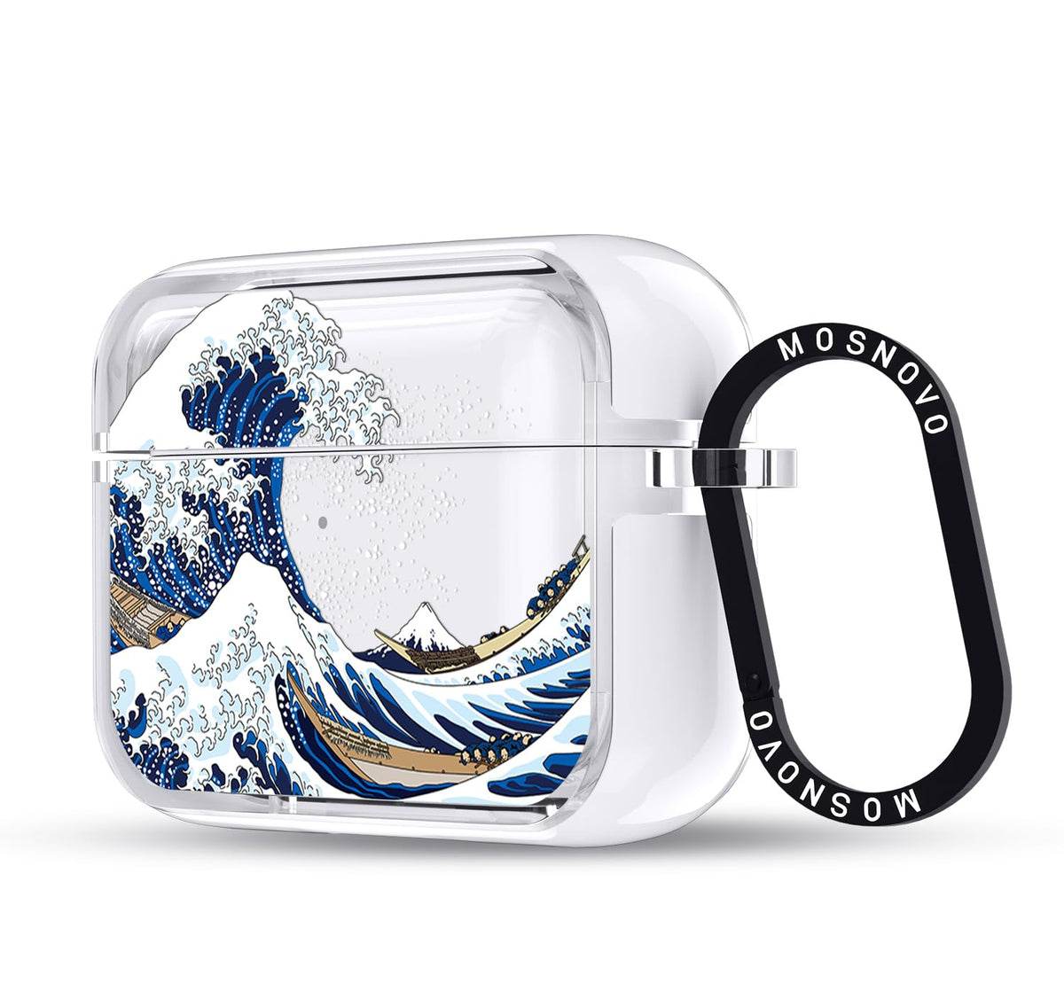 MOSNOVO front view showing clear case and precise fit for protection
