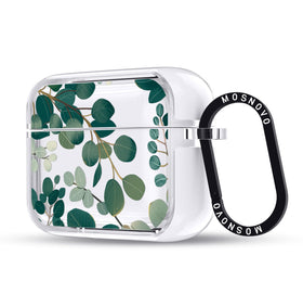 MOSNOVO front view of eucalyptus clear case showing snug fit and protection