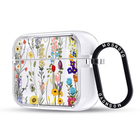 MOSNOVO clear case front view showcasing Wildflower Meadow design and smooth protection