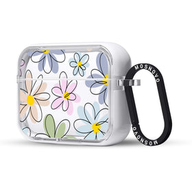MOSNOVO AirPods Pro case clear dual-layer protection front view.